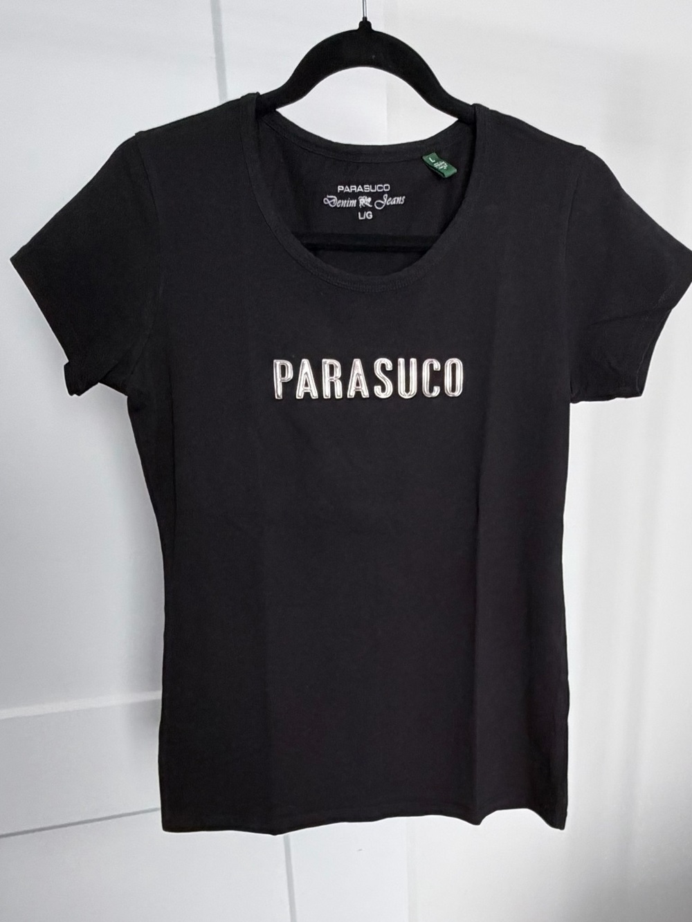 Parasuco Black Short-Sleeve Logo Tee